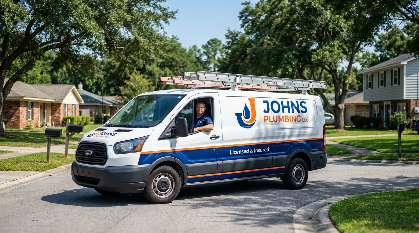 Johns Plumbing LLC service van in Richmond, KY